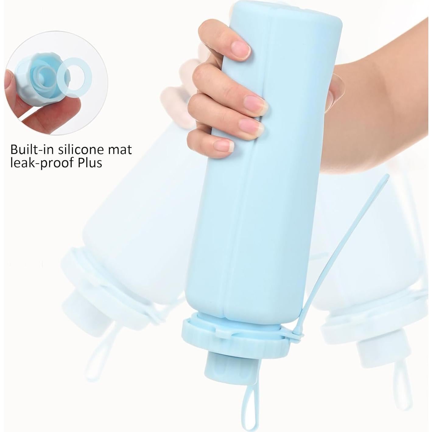 Botella de Agua Plegable COPORISO 600ml Azul Libre BPA