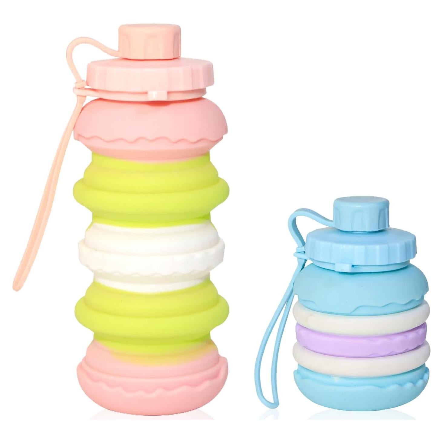 Paquete de 2 Botellas de Agua Colapsables JOBVERT 500ml