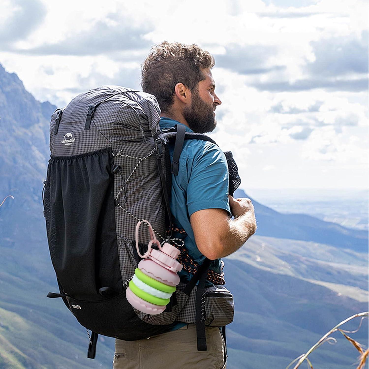 Paquete de 2 Botellas de Agua Colapsables JOBVERT 500ml