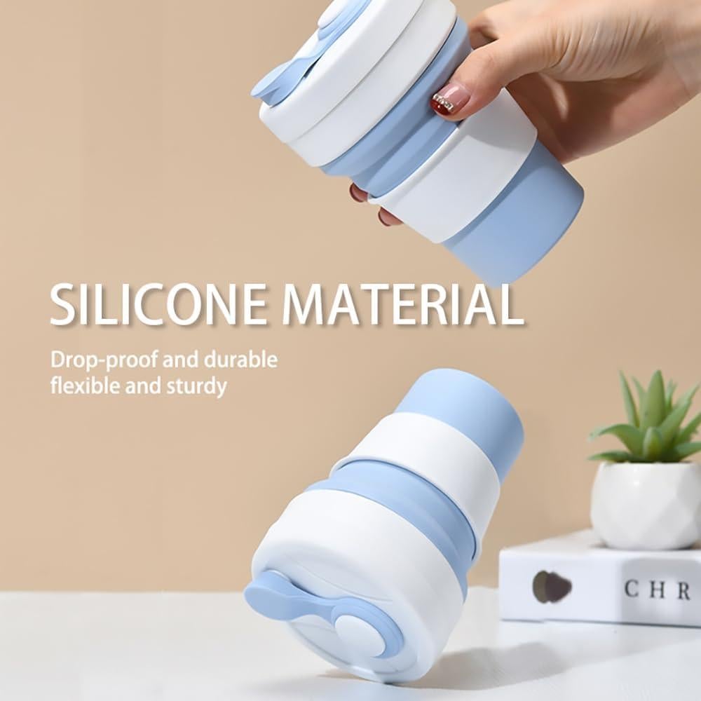 Taza de Camping Plegable UNNESTAR 450ml Gris con Popote