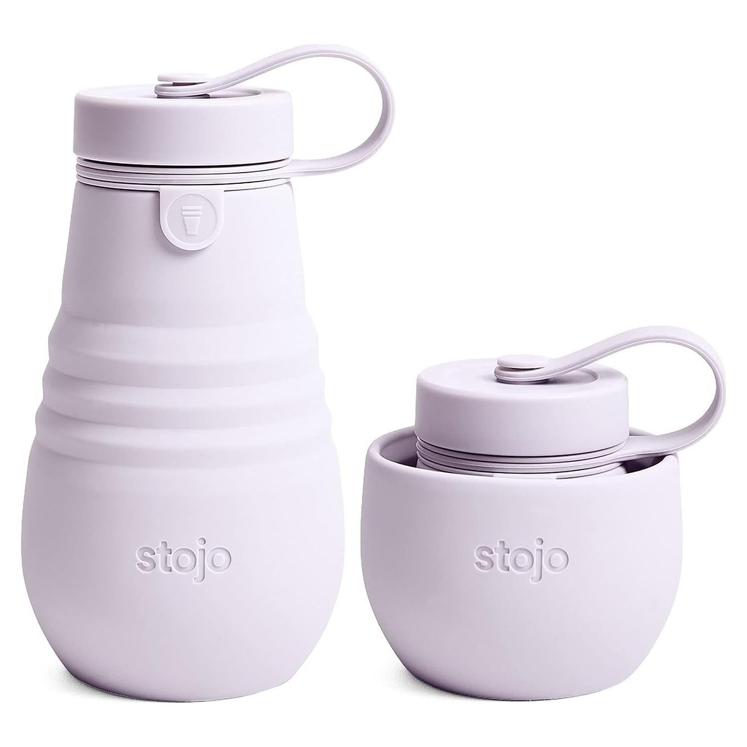 Botella Colapsable Stojo Jr 400ml Lila para Niños