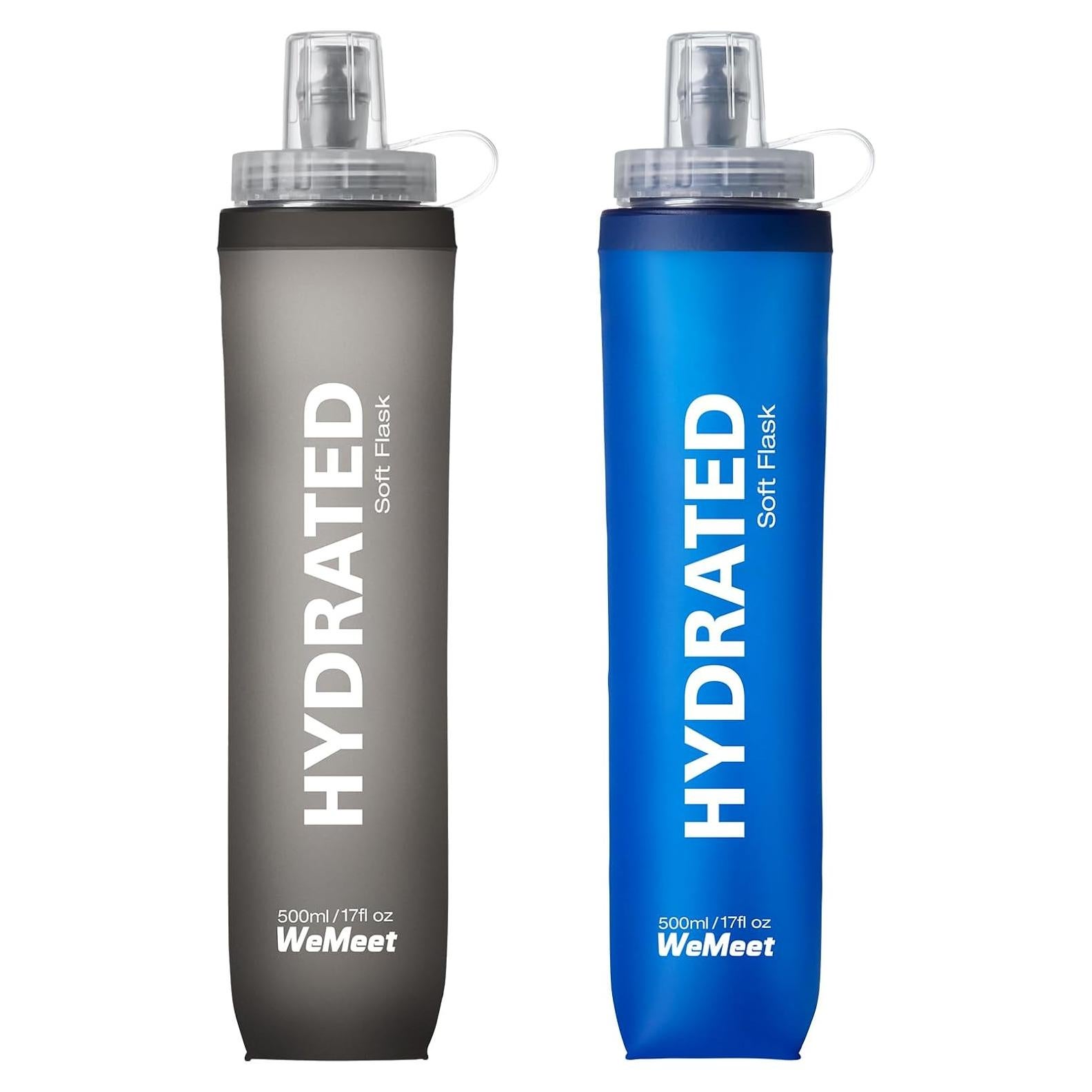 Botella de Agua Plegable WEMEET 500ml Libre de BPA - 2 Paquetes