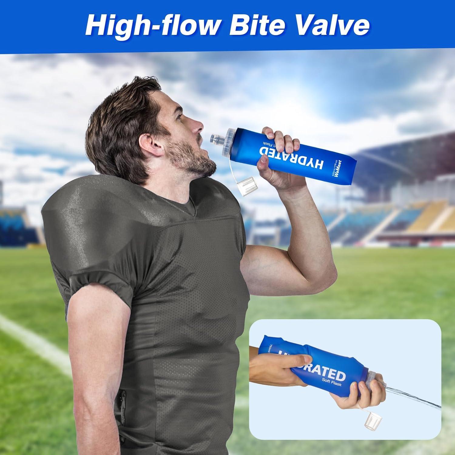 Botella de Agua Plegable WEMEET 500ml Libre de BPA - 2 Paquetes