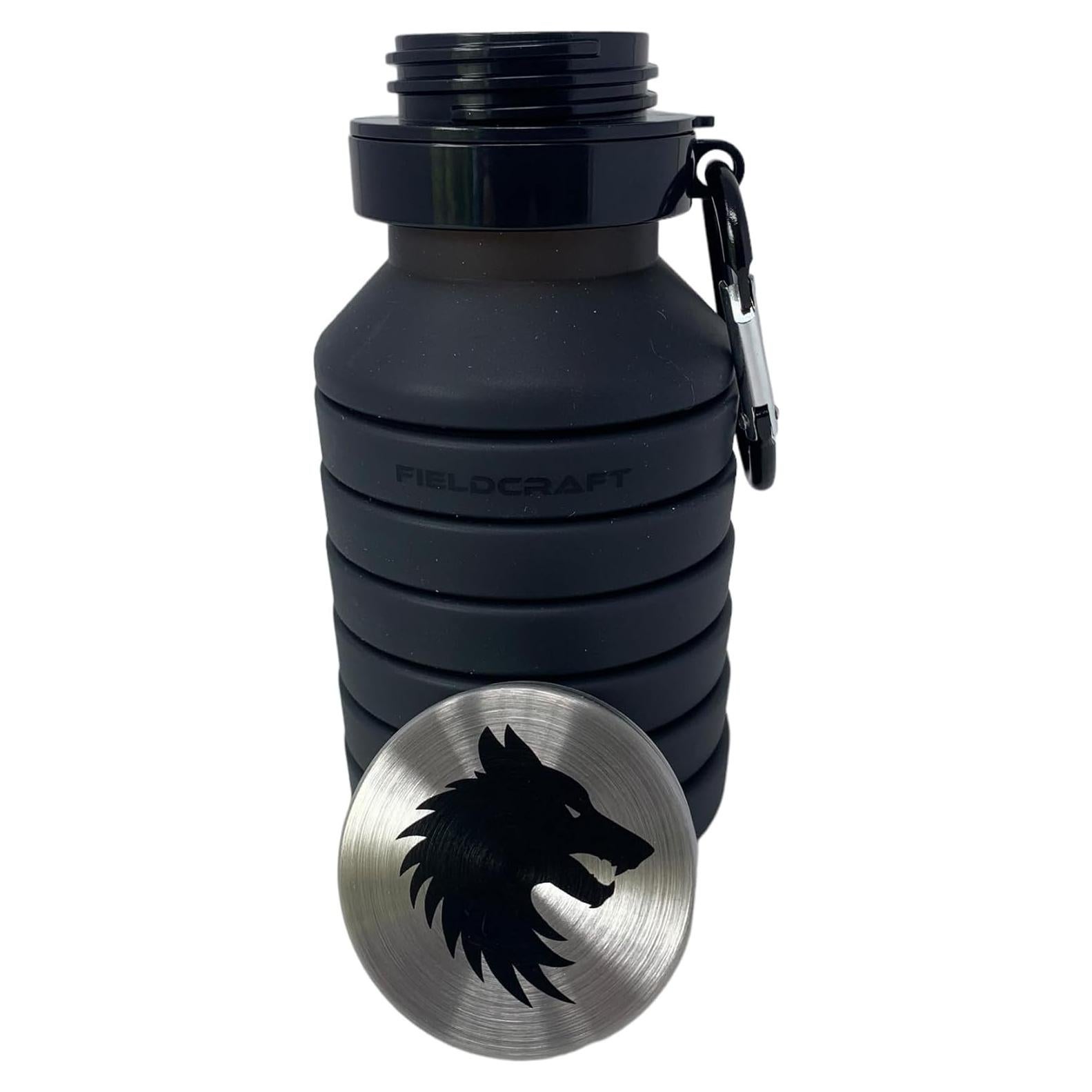 Botella de Agua Plegable Fieldcraft 220g Silicona Negra