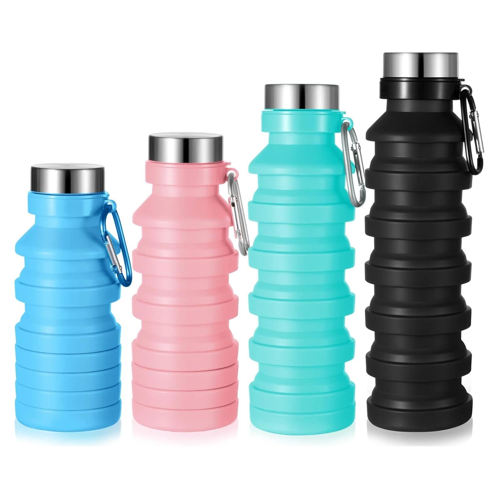 Botellas de Agua Plegables Tessco 4 Pack 550 ml Silicona