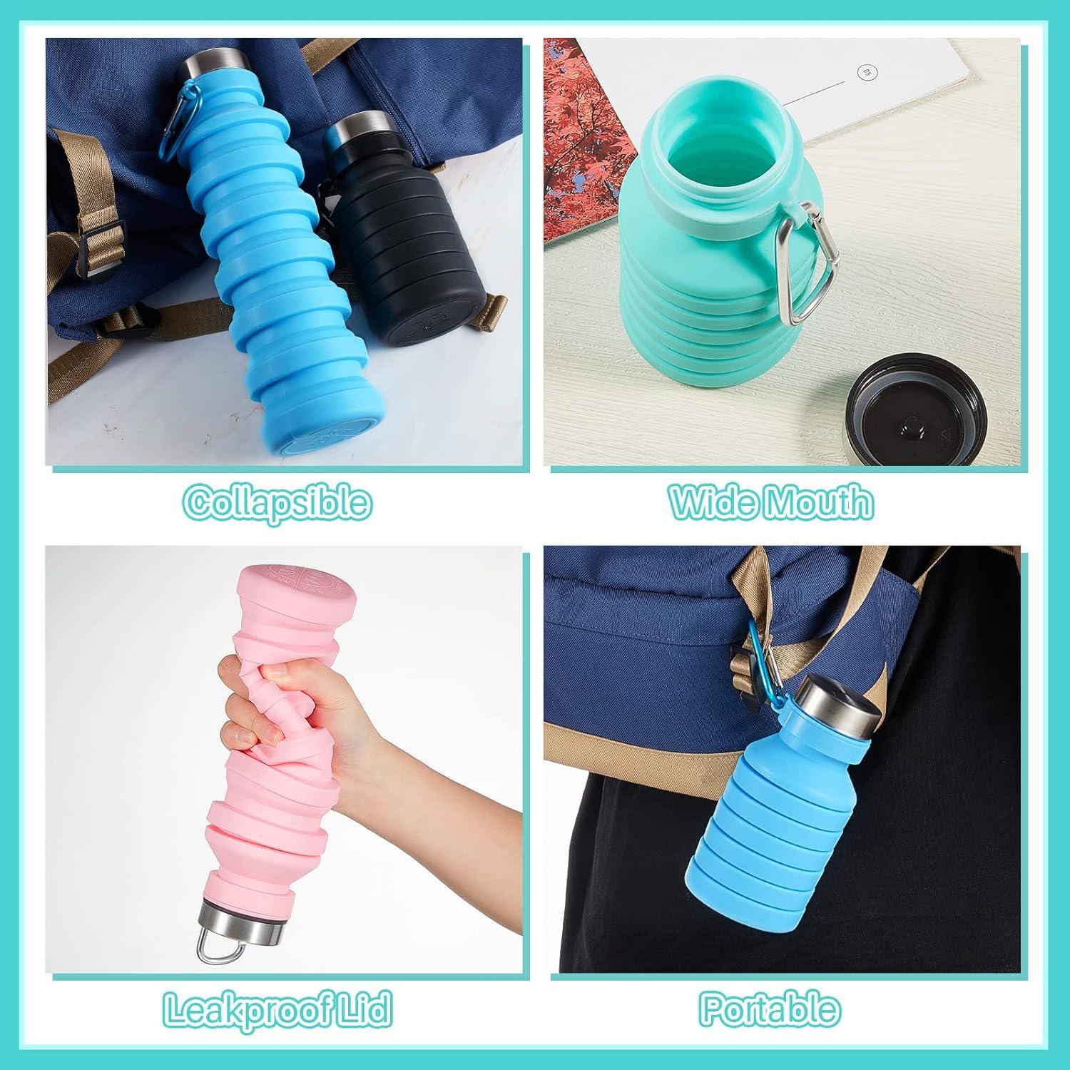 Botellas de Agua Plegables Tessco 4 Pack 550 ml Silicona