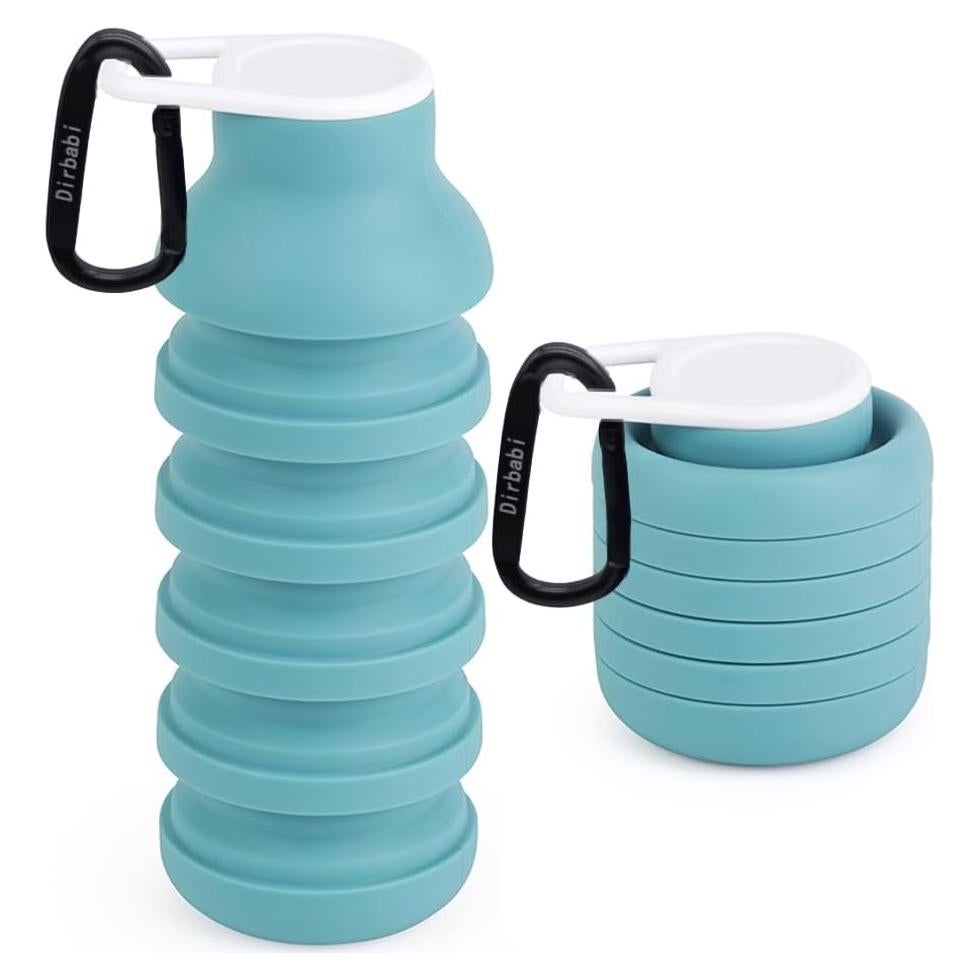 Botella de Agua Plegable Dirbabi 600ml Silicona Libre BPA