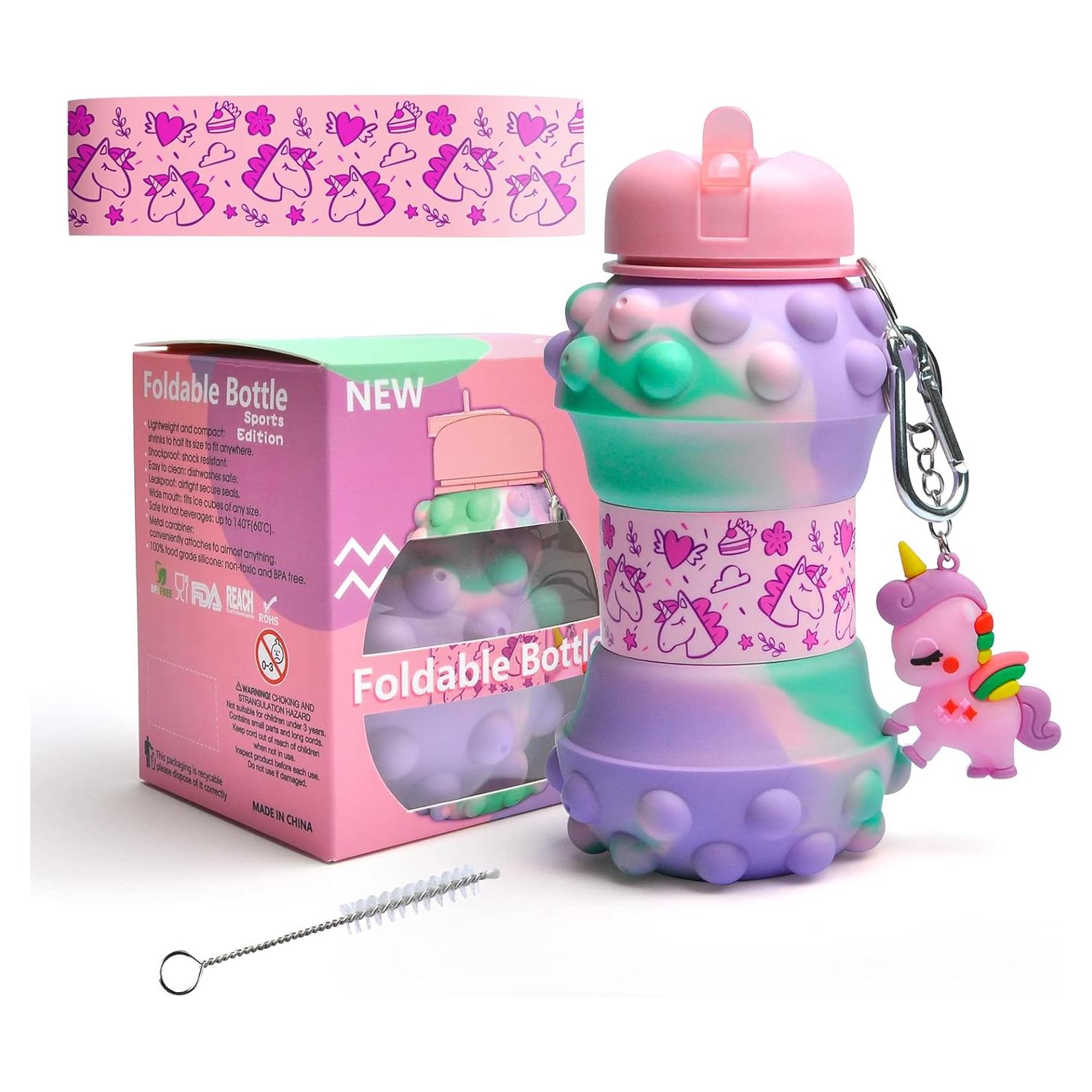 Botella de Agua Plegable Unicornio Louis Donné 550ml Silicona