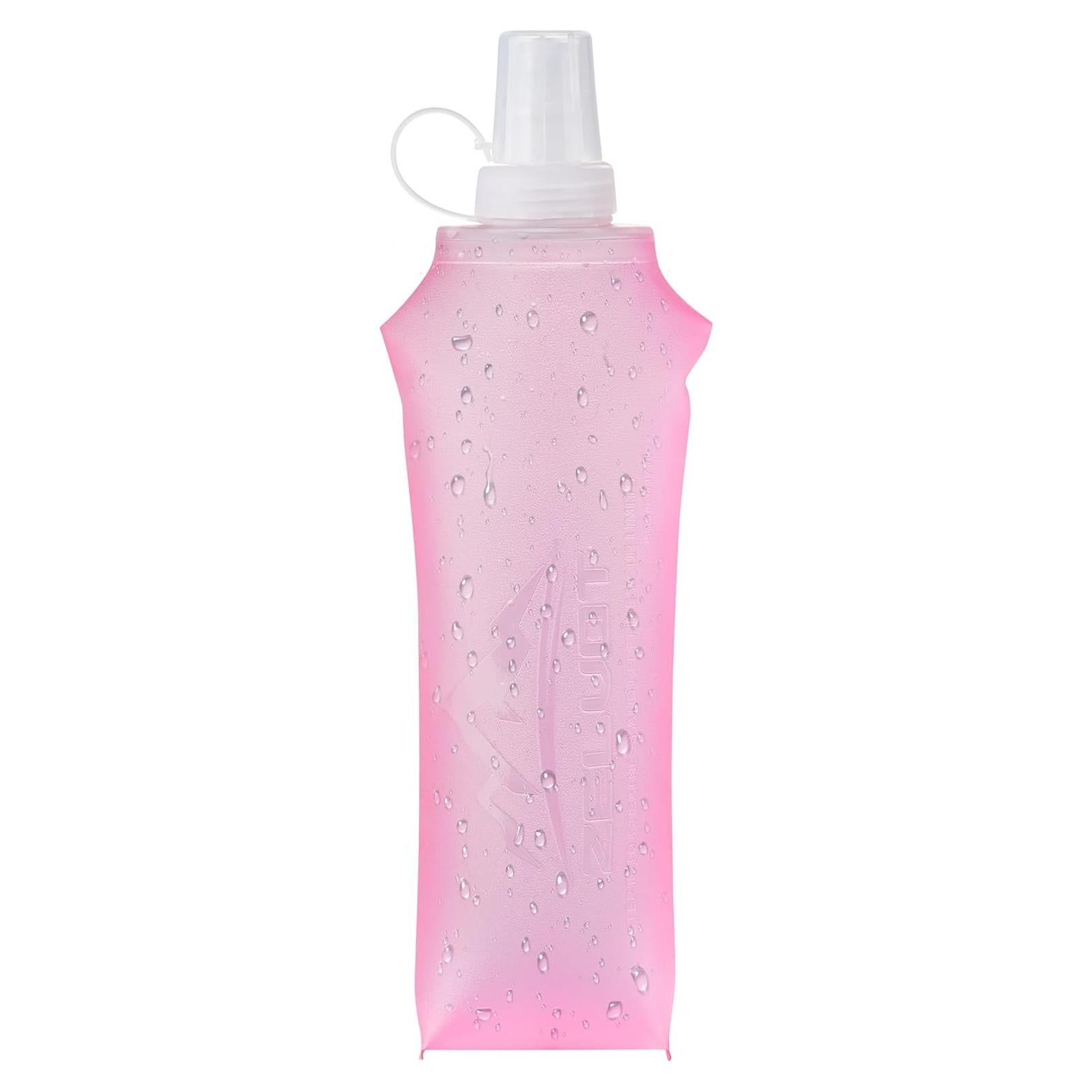 Botella de Agua Colapsable 500ml Zelvot Rosa Libre BPA