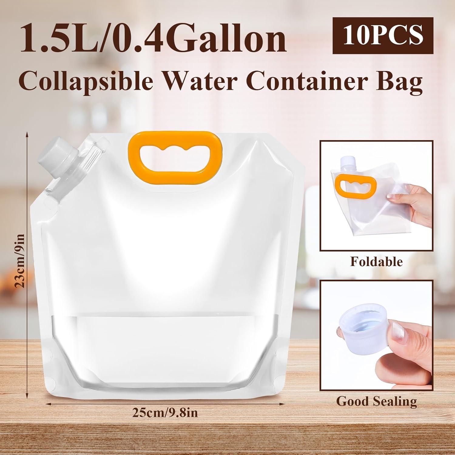 Contenedores de Agua Colapsables ICYANG 10 Piezas 1.5L