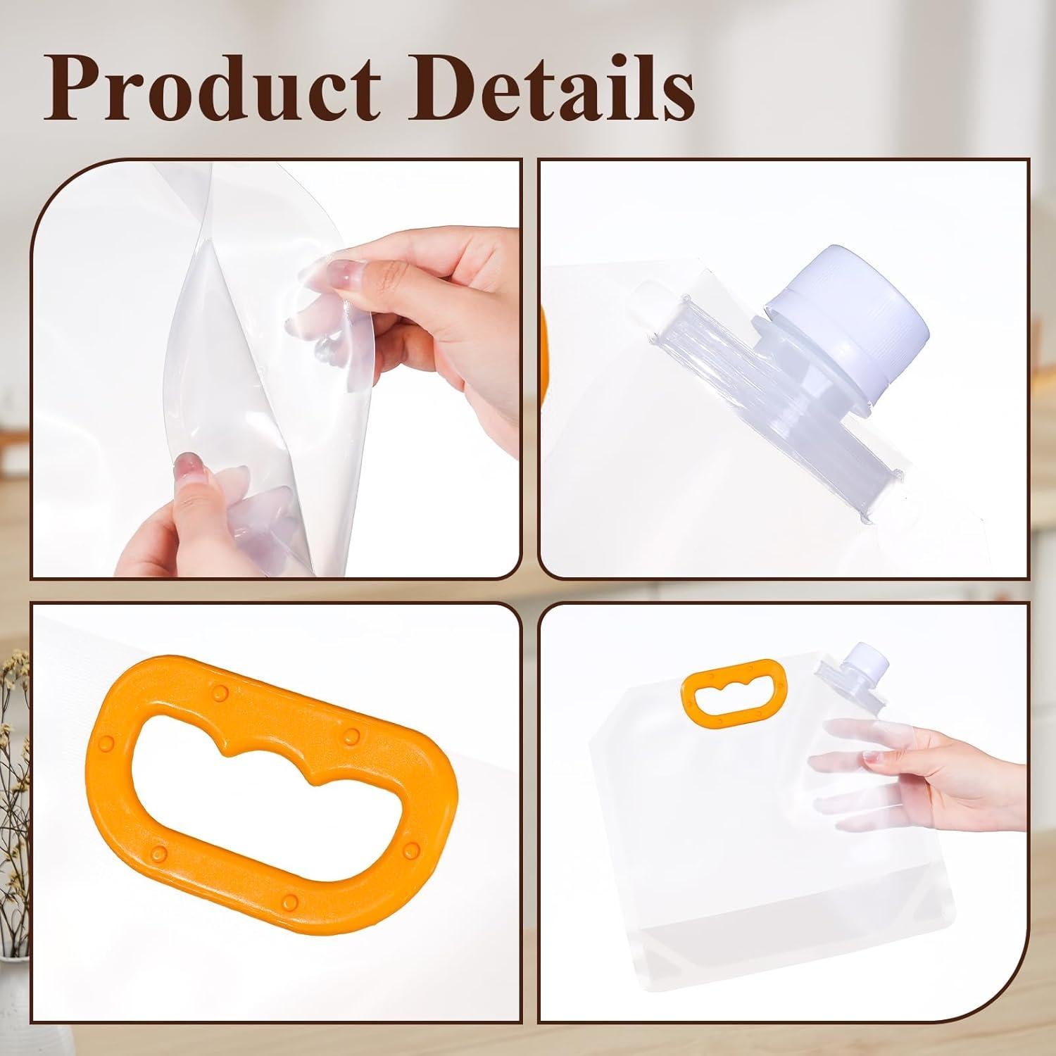 Contenedores de Agua Colapsables ICYANG 10 Piezas 1.5L