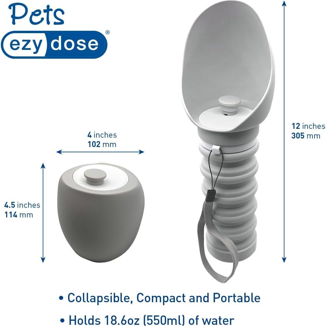Botella de Agua Plegable para Mascotas Ezy Dose 210g
