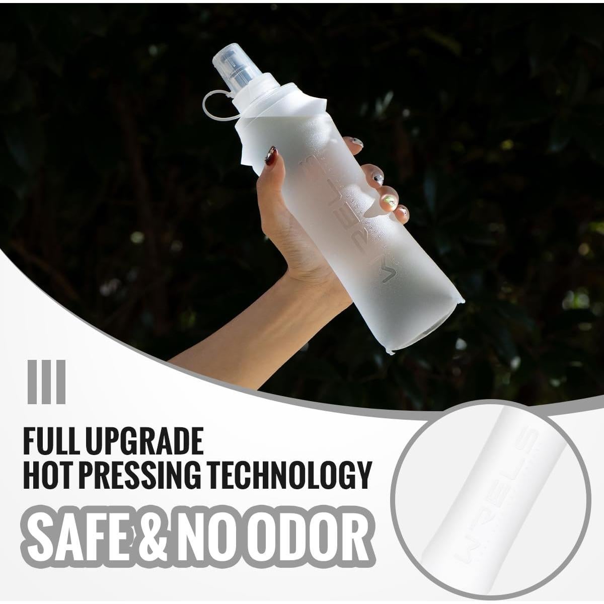 Botella de Agua Plegable WRELS 250ml - 2 Paquetes Blanca