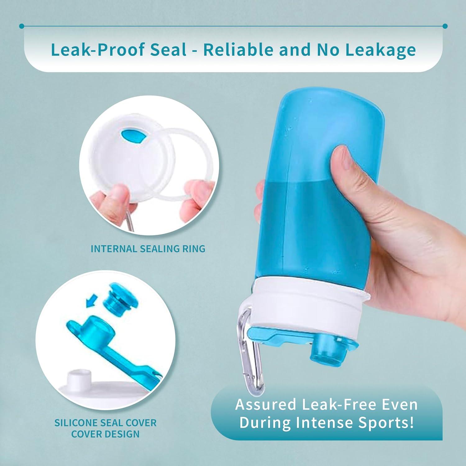 Botella de Agua Plegable VadoWorld 19oz Azul Claro Silicona