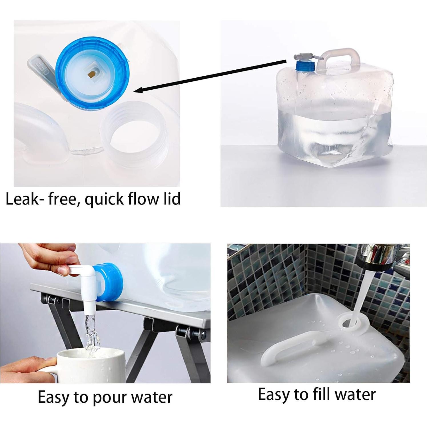 Cedilis 2 Contenedores de Agua Colapsables 20.1L con Grifo