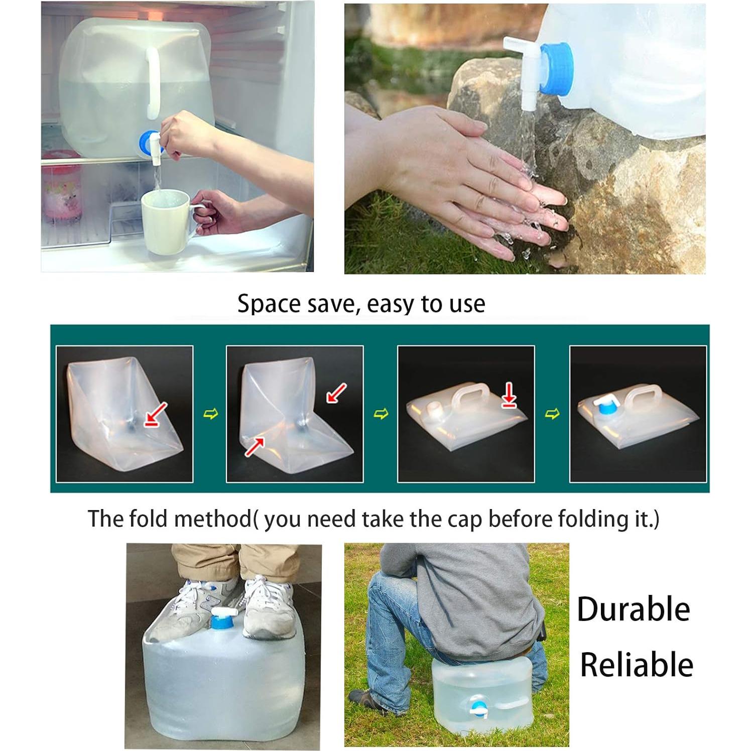 Cedilis 2 Contenedores de Agua Colapsables 20.1L con Grifo