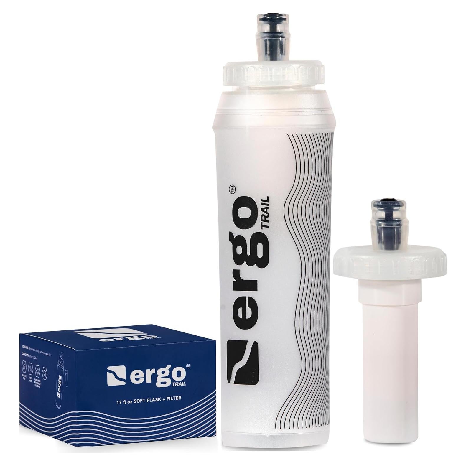 Botella de Agua Plegable Ergotrail con Filtro 500ml Libre BPA