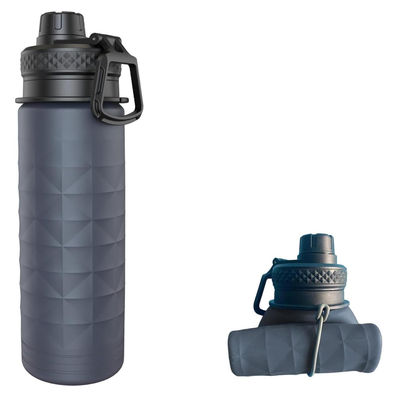 Botella de Agua Plegable Paspring 700ml Silicona Gris