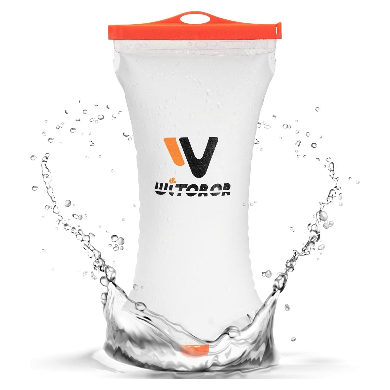 Bolsa de Agua 2L WITOROR TPU Colapsable y Ligera para Camping