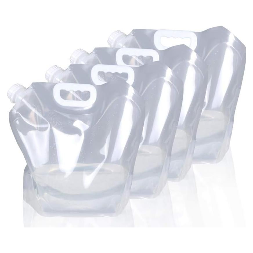 Contenedor de Agua Plegable Soddeph 10L, Libre de BPA, Pack 4