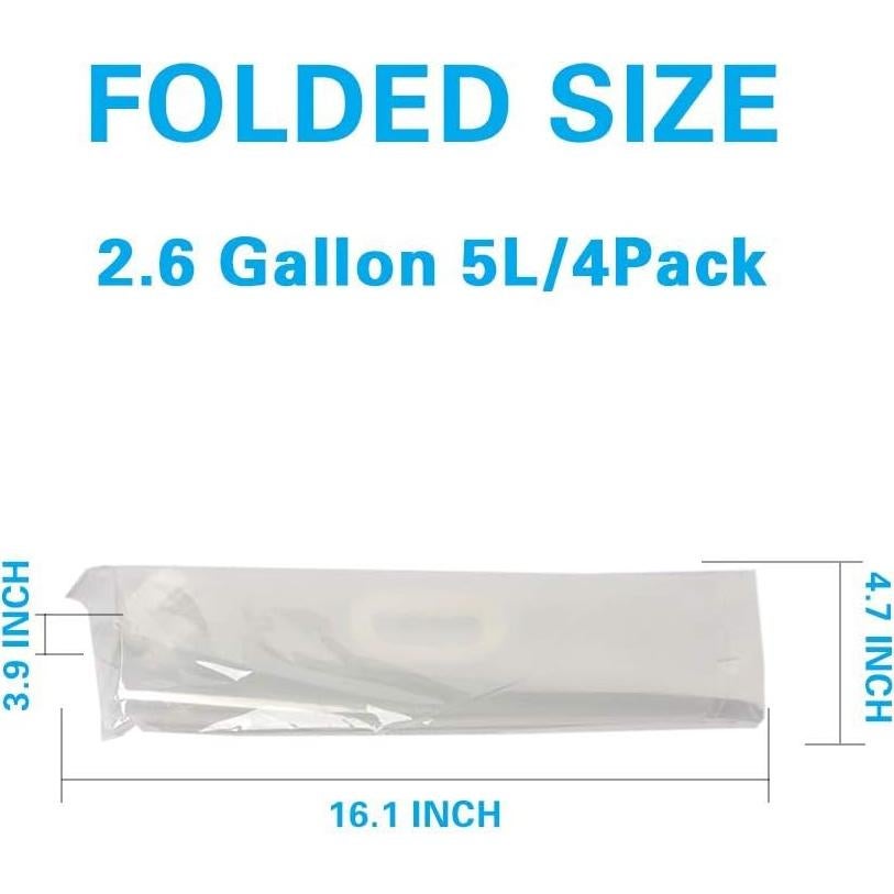 Contenedor de Agua Plegable Soddeph 10L, Libre de BPA, Pack 4