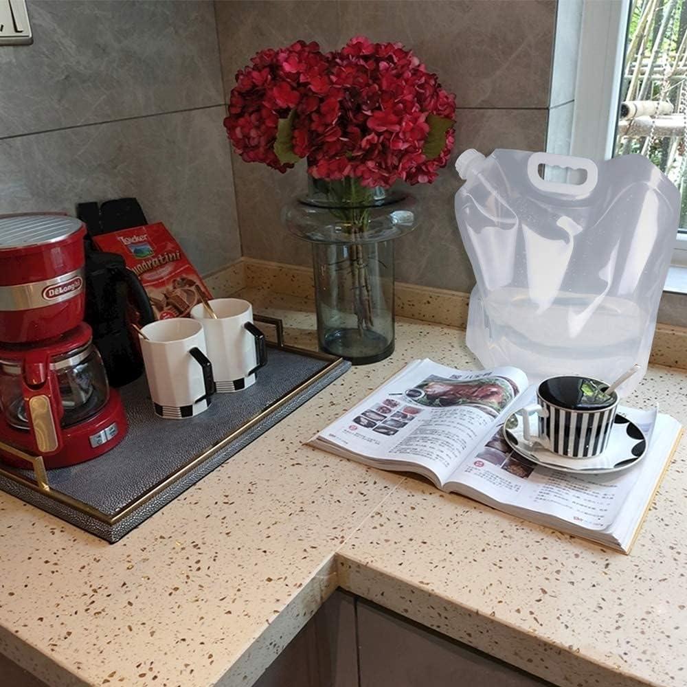 Contenedor de Agua Plegable Soddeph 10L, Libre de BPA, Pack 4