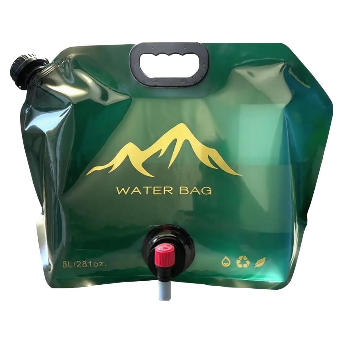 Jarra de Agua Plegable Kunknot 8L Verde para Camping y Senderismo