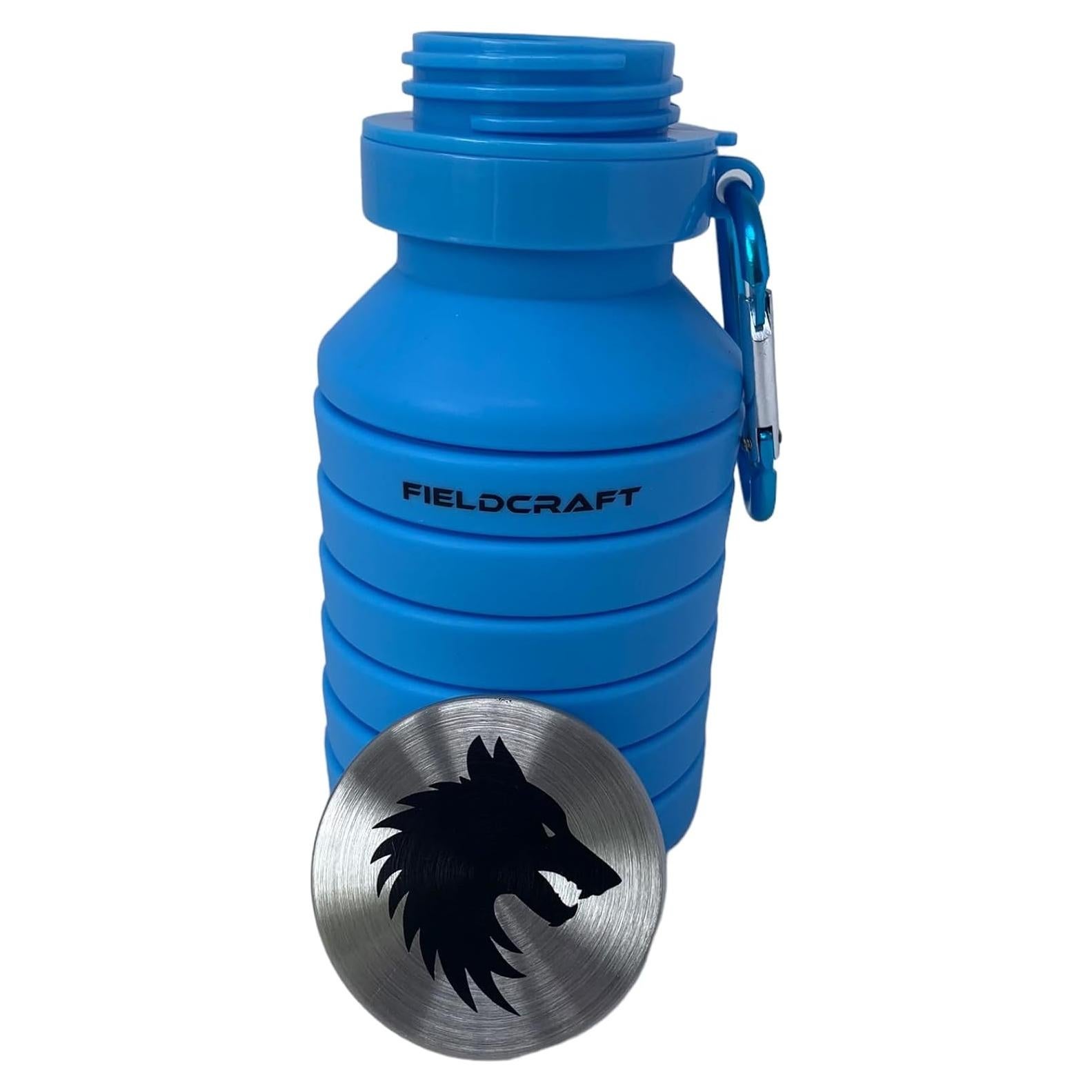 Botella de Agua Plegable Fieldcraft 750ml Silicona Azul