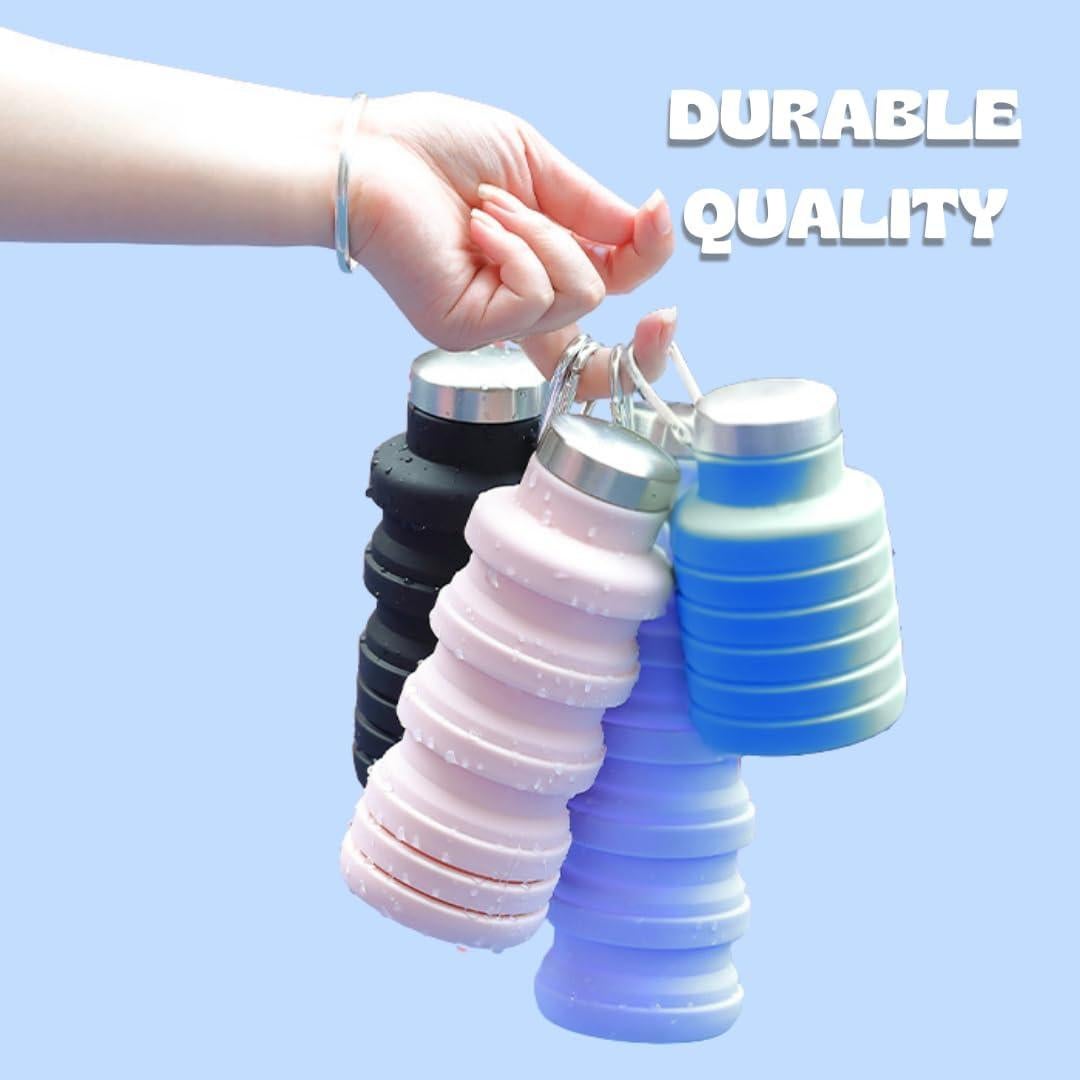 Botella Plegable Vnek de Silicona 500ml Libre de BPA