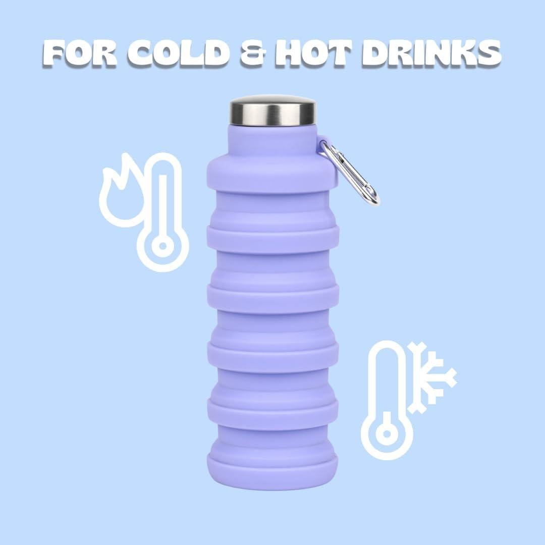 Botella Plegable Vnek de Silicona 500ml Libre de BPA