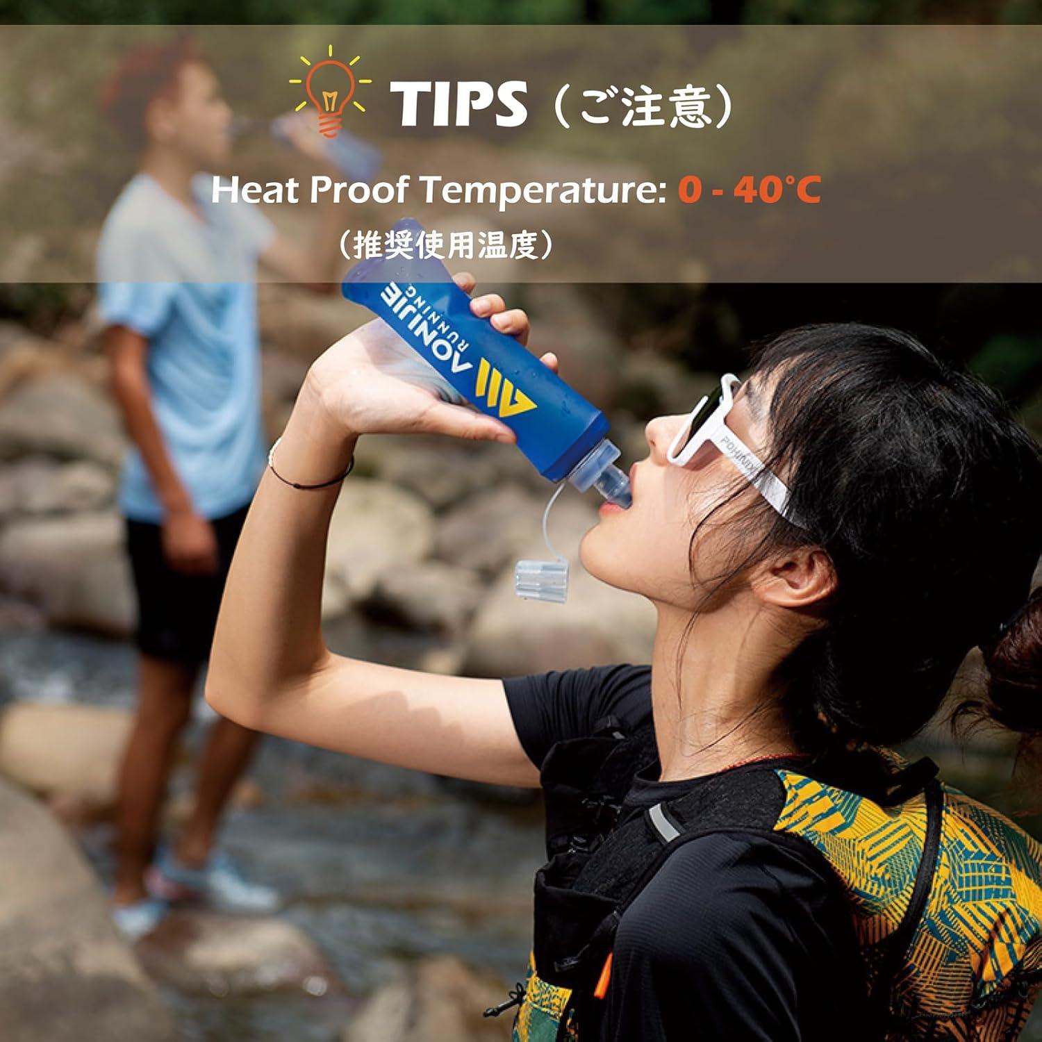 Botellas de Agua Colapsables TRIWONDER 500ml Paquete de 2