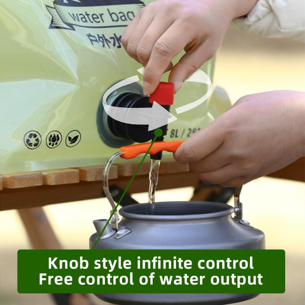 Bolsa de Agua Plegable RENEWPOK 8L Grado Alimenticio Verde