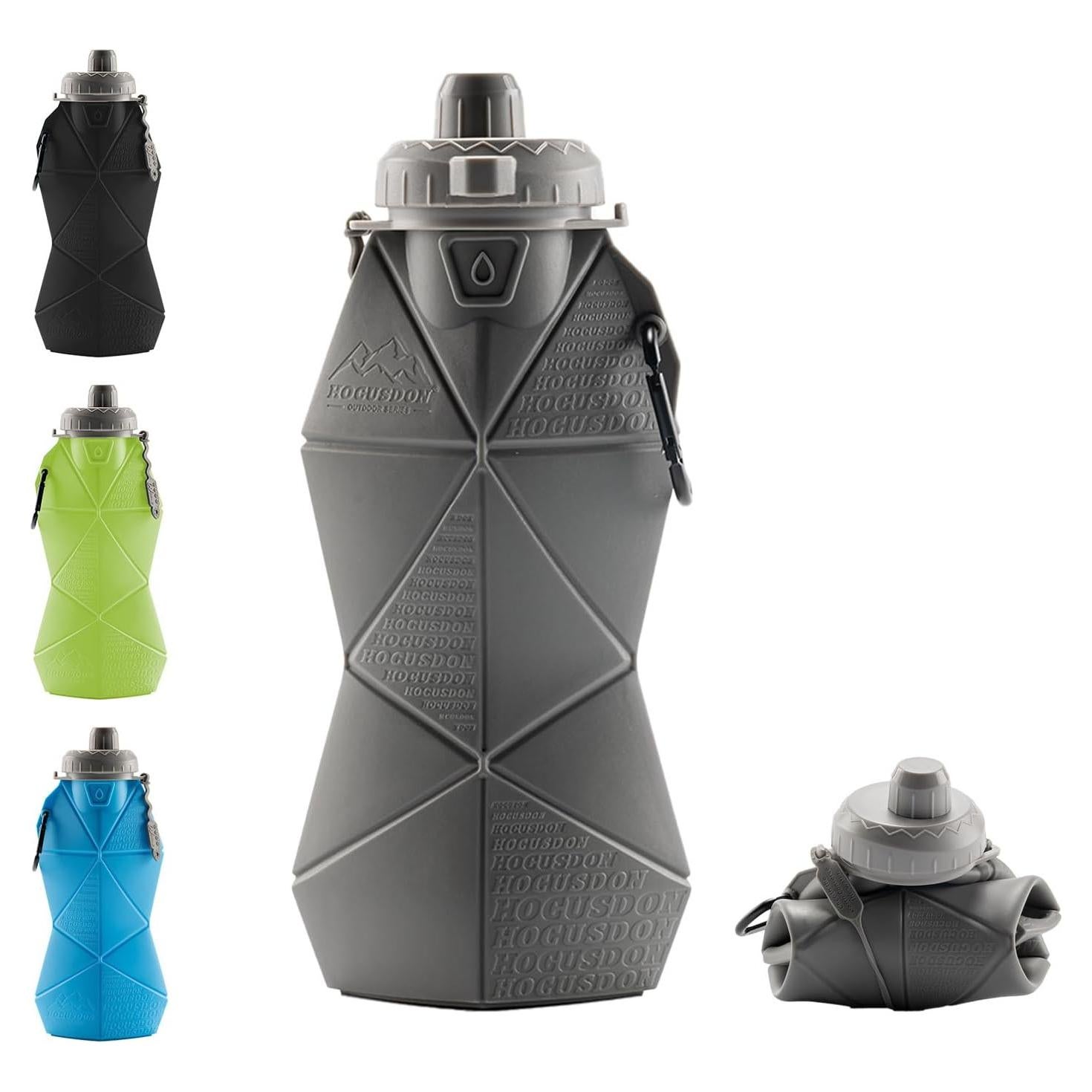 Botella de Agua Plegable Paspring 580ml Silicona Gris