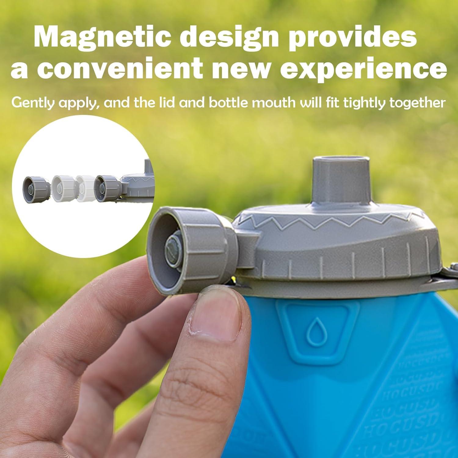 Botella de Agua Plegable Paspring 580ml Silicona Gris