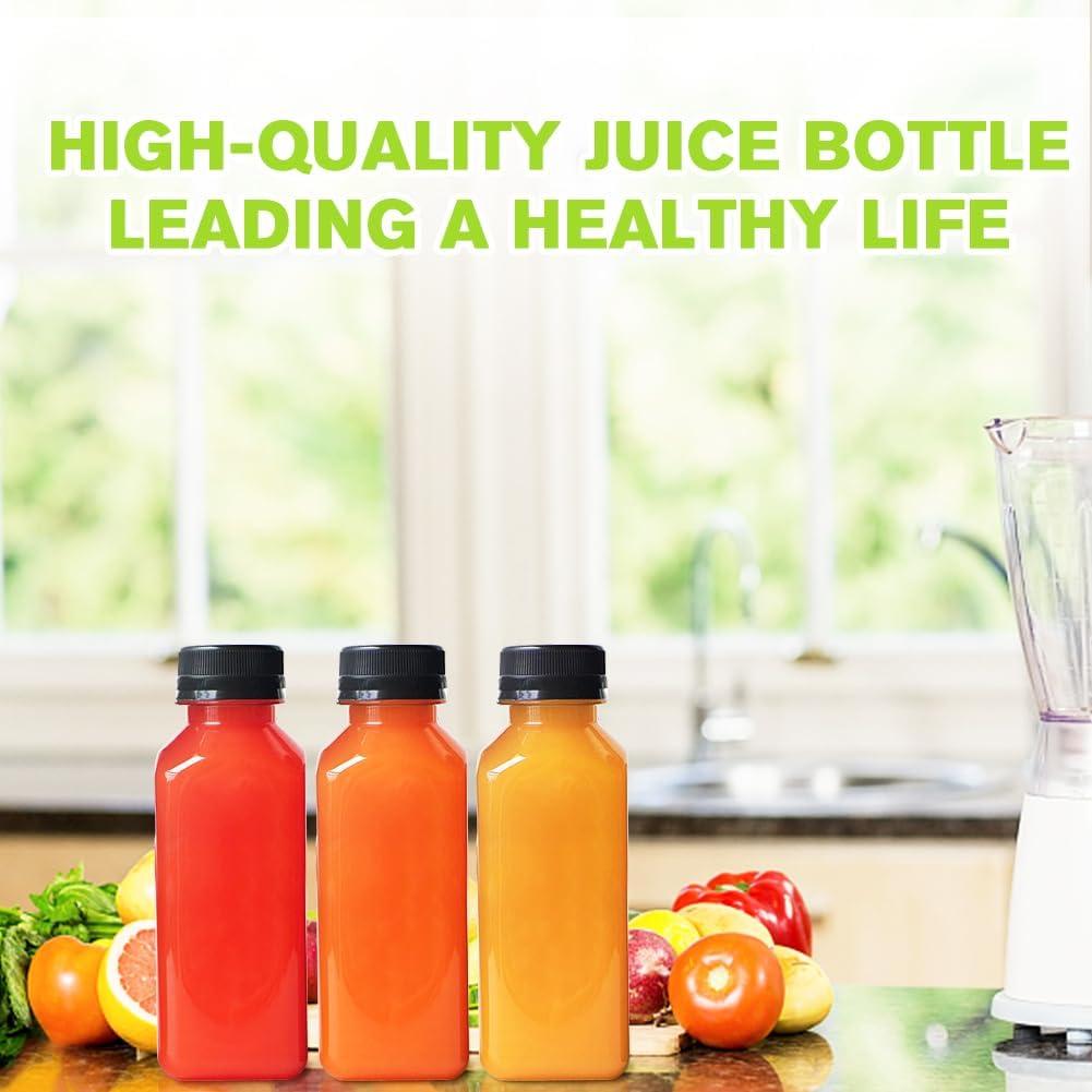 Botellas de Jugo Reutilizables Leaflai 12 Pcs 0.35L Tapas Seguras