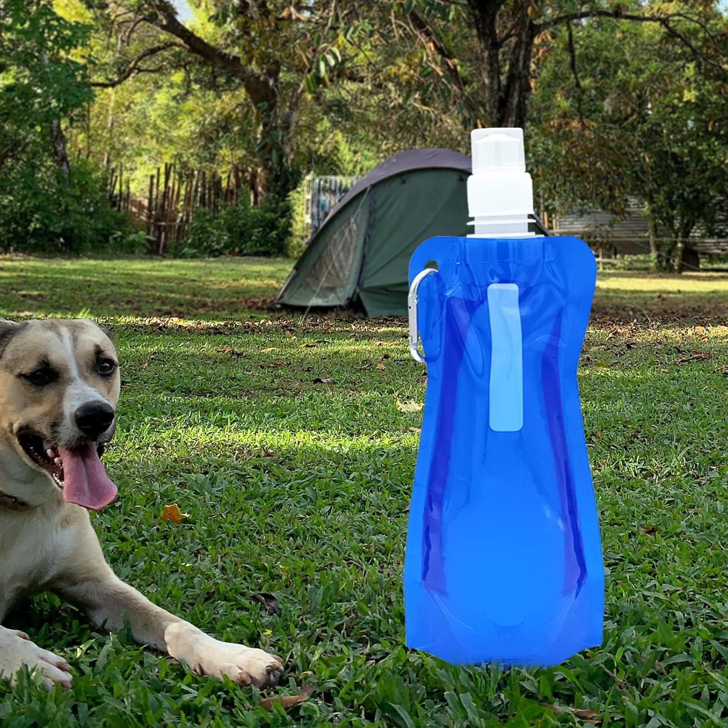 10 Botellas de Agua Plegables Genérico 480ml con Embudo