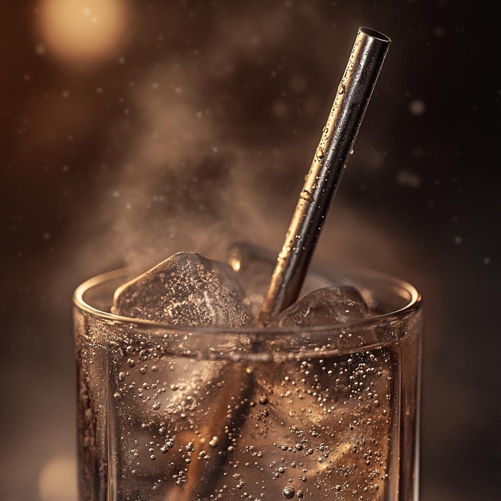 Juego de Popotes Reutilizables FIDELLI de Acero Inoxidable - 3 Piezas