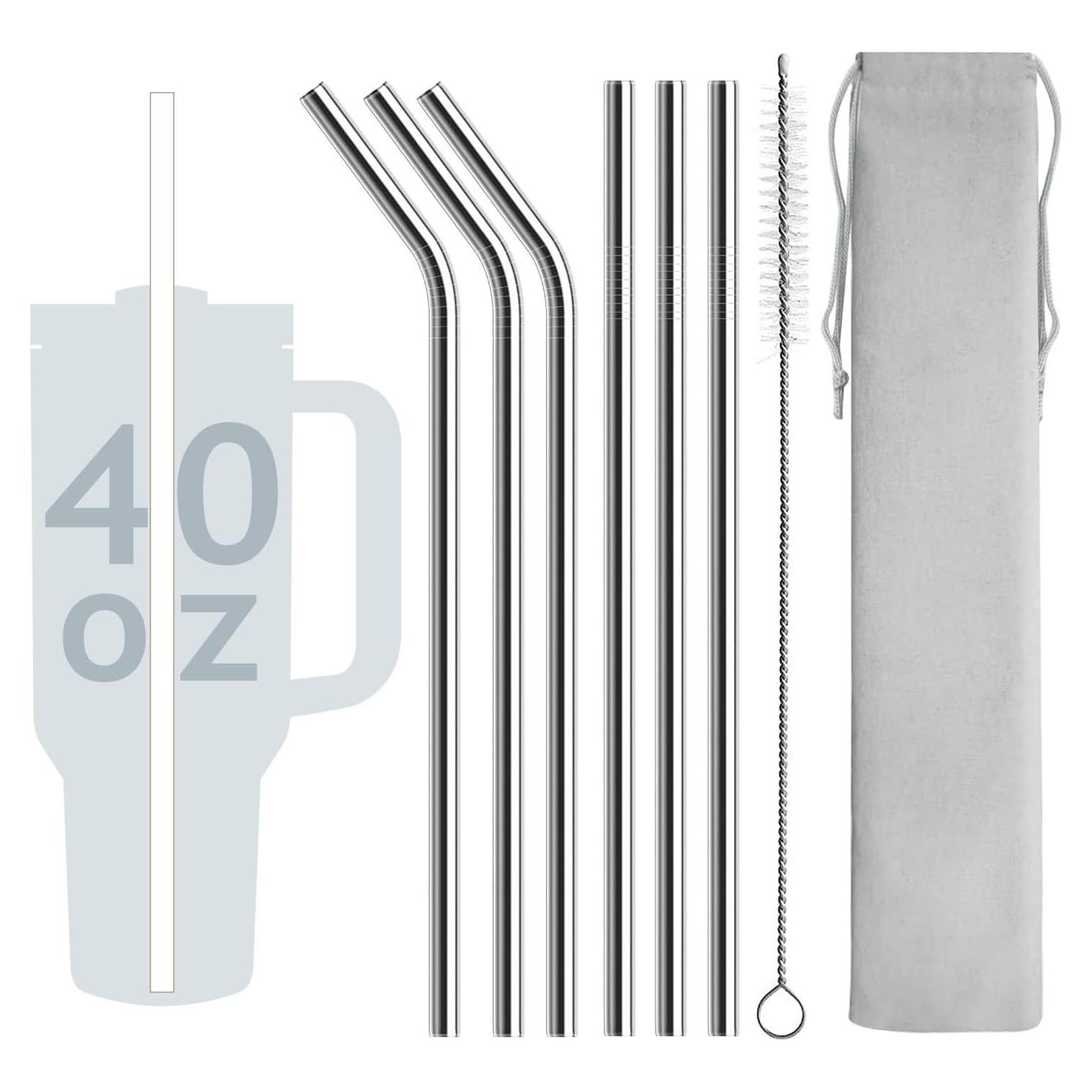 Popotes de Metal Reutilizables GoPlacs 30 cm - 6 Unidades