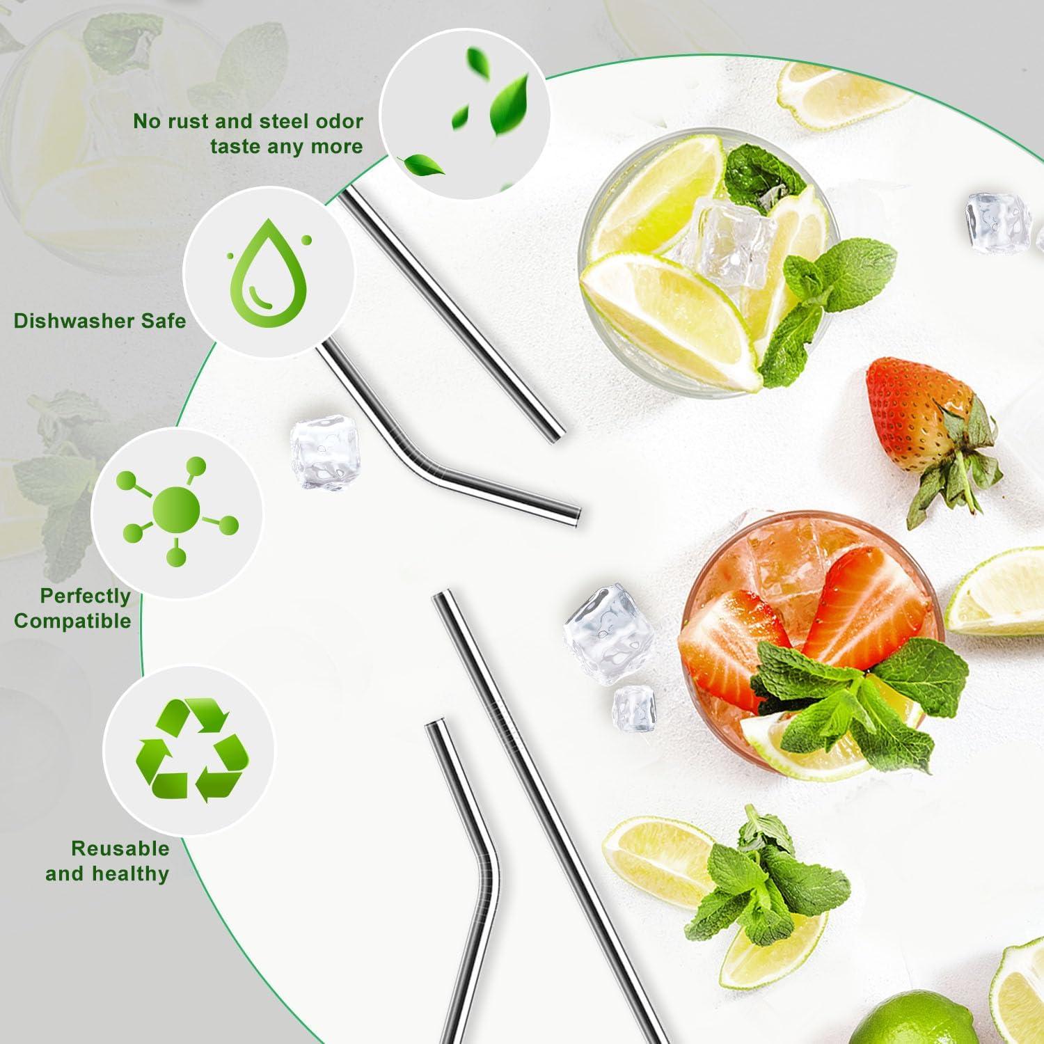 Popotes de Metal Reutilizables GoPlacs 30 cm - 6 Unidades