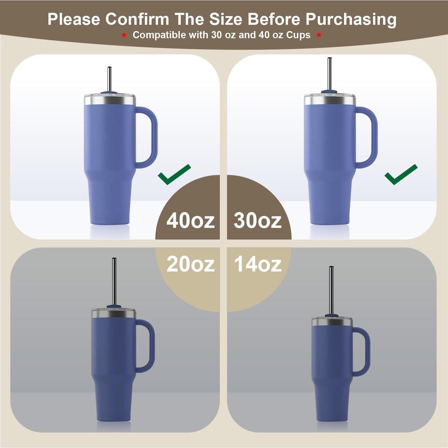 Popotes de Metal Reutilizables GoPlacs 30 cm - 6 Unidades