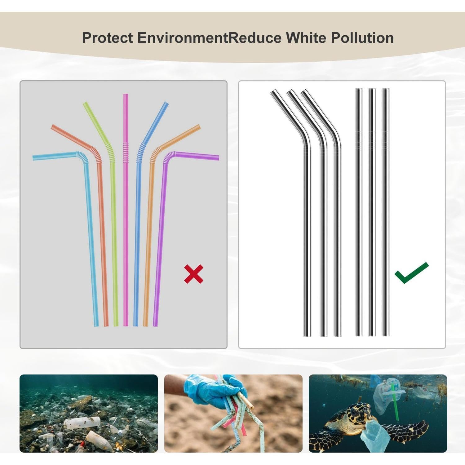 Popotes de Metal Reutilizables GoPlacs 30 cm - 6 Unidades