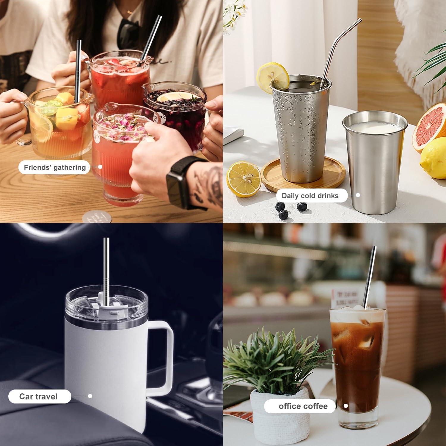 Popotes de Metal Reutilizables GoPlacs 30 cm - 6 Unidades