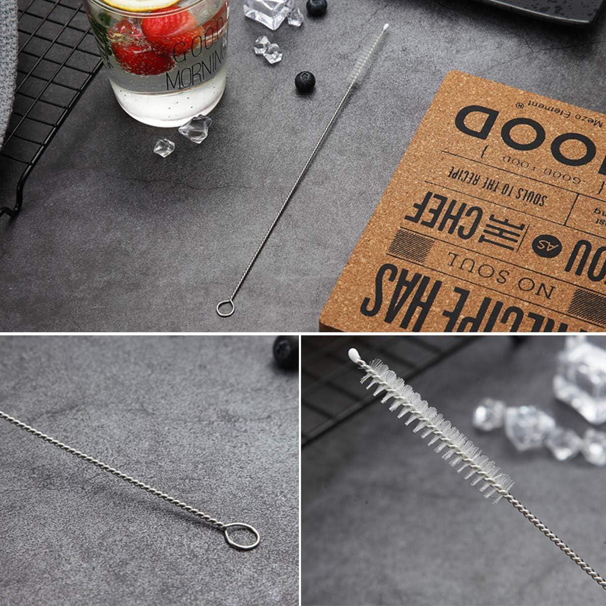 Juego de 18 Pajitas Reutilizables HOMQUEN Doradas 21.6 cm