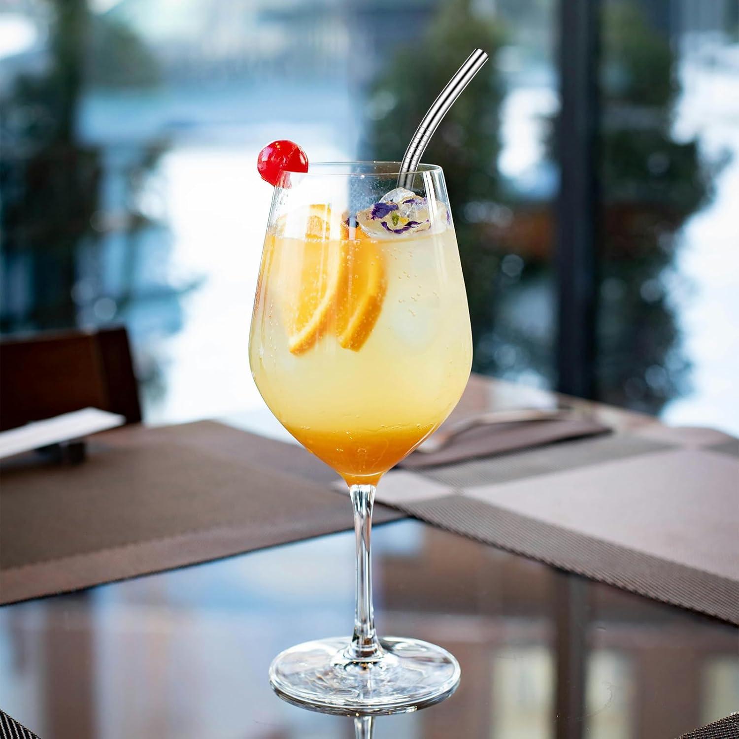 Paquete de 10 Pajitas Metálicas Reutilizables SynHHergyx 12.7 cm