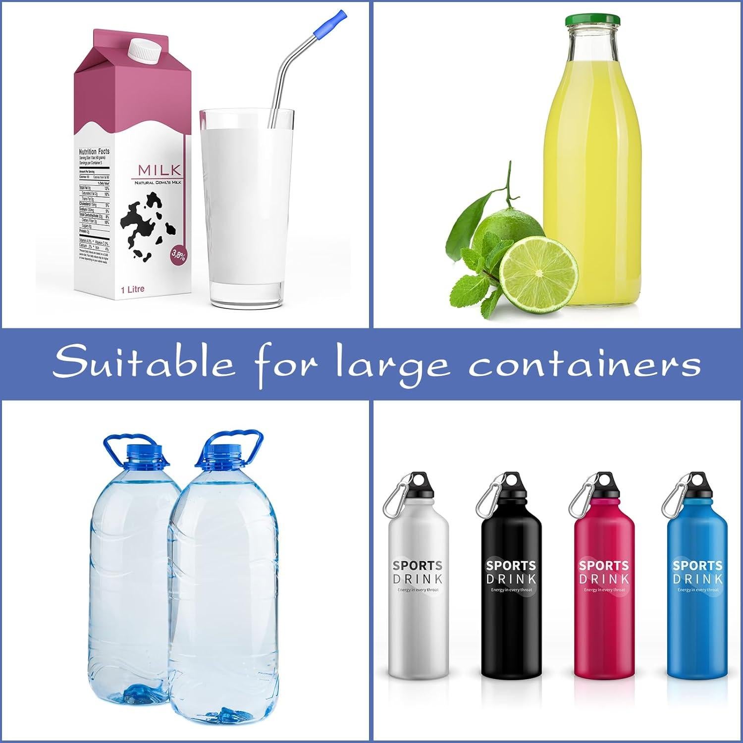 Pajillas de Acero Inoxidable Patelai 35 cm Reutilizables 10 Pzas