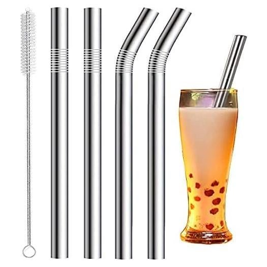 Popotes Reutilizables Vinaco Acero Inoxidable 1.27 cm Ancho