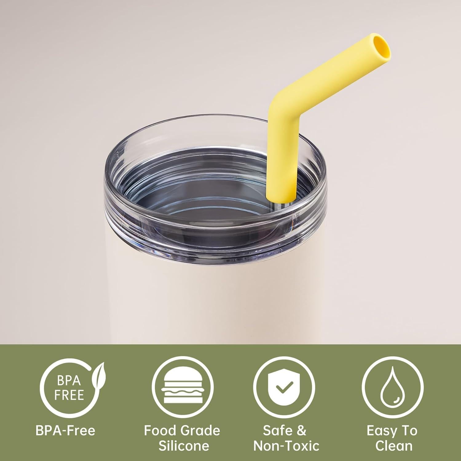 Juego de 6 Pajillas Reutilizables Tomorotec Acero Inoxidable 3 Tamaños