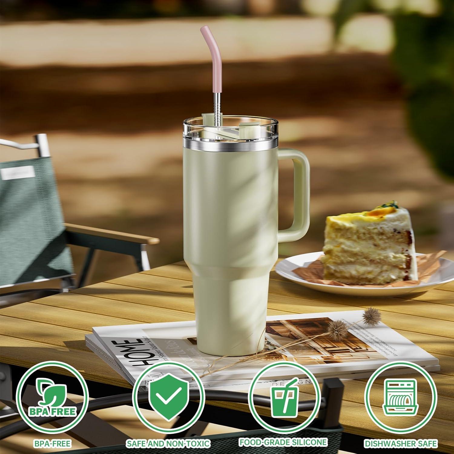 Paquete de 8 Pajitas de Acero Inoxidable SAINT NIEVE 35.56 cm