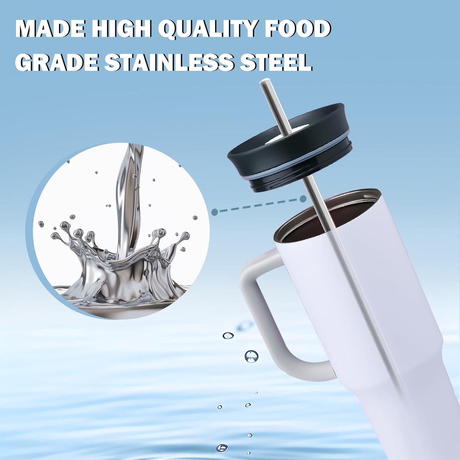 Popotes de Acero Inoxidable Taladad para Owala 40oz - 6 Piezas