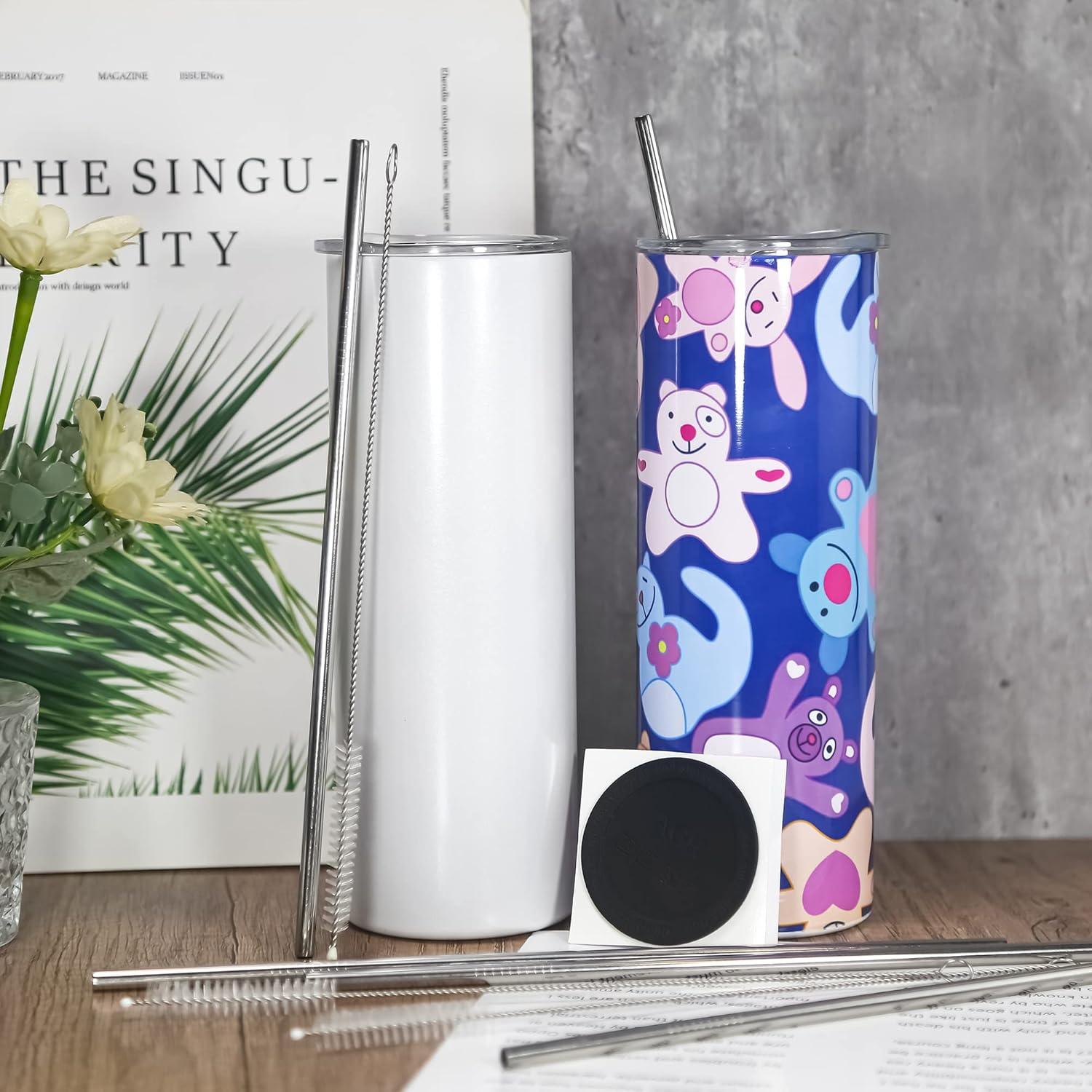 Paquete de 25 Popotes Reutilizables AGH de Acero Inoxidable 24.1 cm